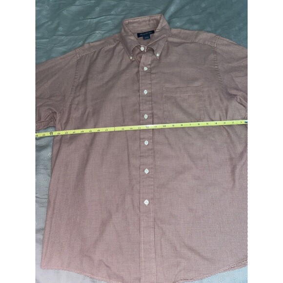 Brooks Brothers Shirt Mens Size XL Button Up Long Sleeve Red Knit Woven Cotton - Picture 6 of 12